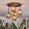 Chehalis Plafoniera, Lampada a sfera Ambrato, 5-Luci