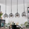 Koyoto Lampadario a sospensione, Lampada a sfera, Lampada a sospensione Chiaro, Grigio fumo, 4-Luci