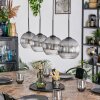 Koyoto Lampadario a sospensione, Lampada a sfera, Lampada a sospensione Chiaro, Grigio fumo, 4-Luci