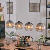 Koyoto Lampadario a sospensione, Lampada a sfera, Lampada a sospensione Chiaro, Grigio fumo, 4-Luci