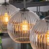 Koyoto Lampadario a sospensione, Lampada a sfera, Lampada a sospensione Chiaro, Grigio fumo, 4-Luci