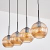 Koyoto Lampadario a sospensione, Lampada a sfera, Lampada a sospensione Ambrato, 4-Luci