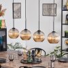 Koyoto Lampadario a sospensione, Lampada a sfera, Lampada a sospensione Ambrato, 4-Luci