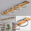 Pompu Plafoniera LED Legno chiaro, Nero, 1-Luce