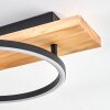 Pompu Plafoniera LED Legno chiaro, Nero, 1-Luce