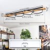 Pompu Plafoniera LED Legno chiaro, Nero, 1-Luce