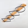 Pompu Plafoniera LED Legno chiaro, Nero, 1-Luce