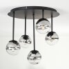 Chehalis Plafoniera, Lampada a sfera Chiaro, Grigio fumo, 5-Luci