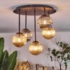 Chehalis Plafoniera, Lampada a sfera Ambrato, Cromo, Grigio fumo, 5-Luci