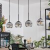 Ripoll Lampadario a sospensione, Lampada a sfera, Lampada a sospensione Cromo, Chiaro, Grigio fumo, 4-Luci