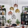 Koyoto Lampadario a sospensione, Lampada a sfera, Lampada a sospensione a cluster Cromo, Oro, Chiaro, Ramato, Grigio fumo, 5-Luci