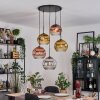 Koyoto Lampadario a sospensione, Lampada a sfera, Lampada a sospensione a cluster Cromo, Oro, Chiaro, Ramato, Grigio fumo, 5-Luci