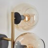 Koyoto Lampada a sfera, Applique Oro, Nero, 3-Luci