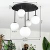 Chehalis Plafoniera, Lampada a sfera Bianco, 5-Luci