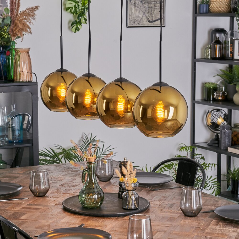 Koyoto Lampadario a sospensione, Lampada a sfera, Lampada a sospensione Oro, 4-Luci main product photo