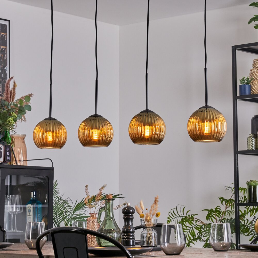 Koyoto Lampadario a sospensione, Lampada a sfera, Lampada a sospensione Oro, 4-Luci