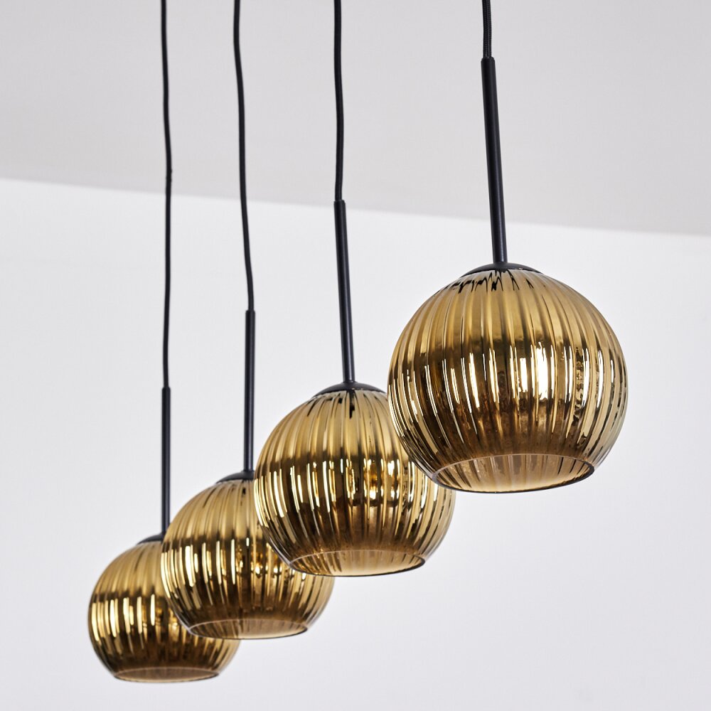 Koyoto Lampadario a sospensione, Lampada a sfera, Lampada a sospensione Oro, 4-Luci