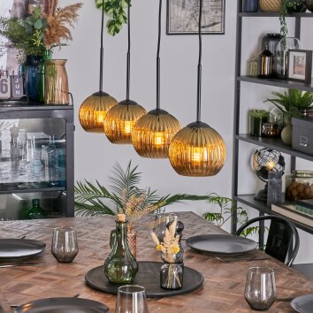 Koyoto Lampadario a sospensione, Lampada a sfera, Lampada a sospensione Oro, 4-Luci