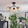 Koyoto Plafoniera, Lampada a sfera Ambrato, Chiaro, 3-Luci