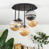 Chehalis Plafoniera, Lampada a sfera 45 cm Ambrato, Grigio fumo, 5-Luci