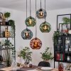 Ripoll Lampadario a sospensione, Lampada a sfera, Lampada a sospensione a cluster Blu, Verde, Ramato, 5-Luci