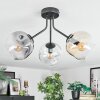 Ripoll Plafoniera, Lampada a sfera Ambrato, Chiaro, Grigio fumo, 3-Luci