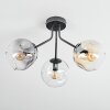 Ripoll Plafoniera, Lampada a sfera Ambrato, Chiaro, Grigio fumo, 3-Luci