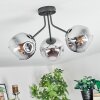 Ripoll Plafoniera, Lampada a sfera Cromo, Chiaro, Grigio fumo, 3-Luci