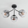 Ripoll Plafoniera, Lampada a sfera Chiaro, Grigio fumo, 3-Luci