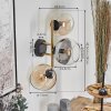 Koyoto Lampada a sfera, Applique Oro, Nero, 3-Luci