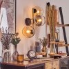 Koyoto Lampada a sfera, Applique Oro, Nero, 3-Luci