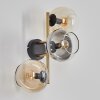 Koyoto Lampada a sfera, Applique Oro, Nero, 3-Luci