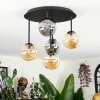 Chehalis Plafoniera, Lampada a sfera Ambrato, Grigio fumo, 5-Luci
