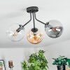 Gastor Plafoniera, Lampada a sfera 42 cm Ambrato, Chiaro, Grigio fumo, 3-Luci