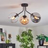 Gastor Plafoniera, Lampada a sfera 42 cm Ambrato, Chiaro, Grigio fumo, 3-Luci