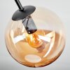 Gastor Plafoniera, Lampada a sfera 42 cm Ambrato, Chiaro, Grigio fumo, 3-Luci