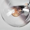 Gastor Plafoniera, Lampada a sfera 42 cm Ambrato, Chiaro, Grigio fumo, 3-Luci