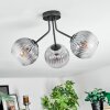 Koyoto Plafoniera, Lampada a sfera Chiaro, Grigio fumo, 3-Luci