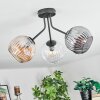 Ripoll Plafoniera, Lampada a sfera Ambrato, Chiaro, Grigio fumo, 3-Luci