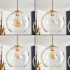 Koyoto Lampadario a sospensione, Lampada a sfera, Lampada a sospensione Oro, Nero, 1-Luce