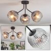 Ripoll Plafoniera, Lampada a sfera Chiaro, Grigio fumo, 3-Luci