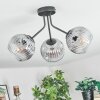 Ripoll Plafoniera, Lampada a sfera Chiaro, Grigio fumo, 3-Luci