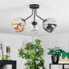 Ripoll Plafoniera, Lampada a sfera Ambrato, Chiaro, Grigio fumo, 3-Luci