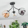 Ripoll Plafoniera, Lampada a sfera Ambrato, Chiaro, Grigio fumo, 3-Luci
