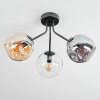 Ripoll Plafoniera, Lampada a sfera Ambrato, Chiaro, Grigio fumo, 3-Luci
