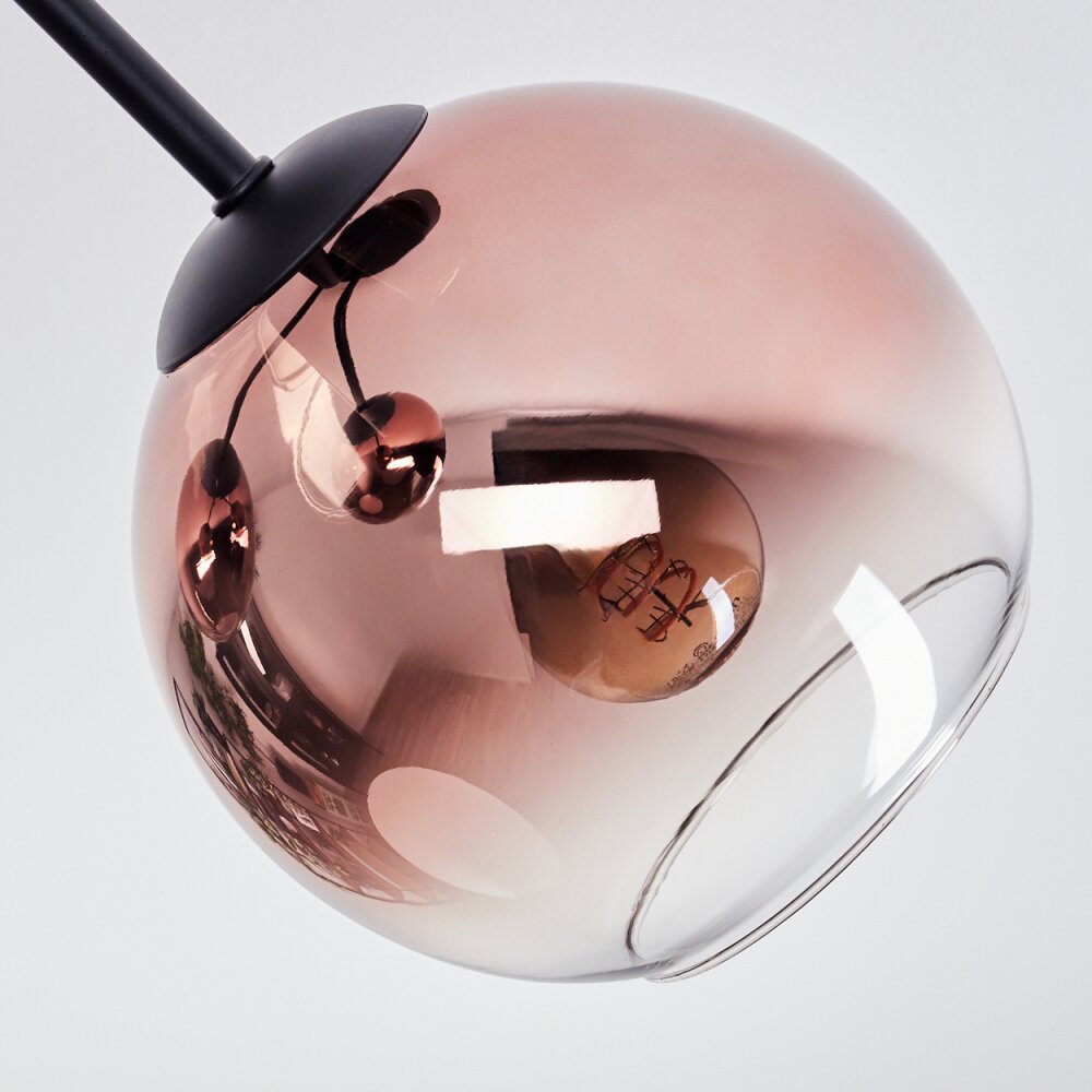 Koyoto Plafoniera, Lampada a sfera Chiaro, Ramato, 3-Luci
