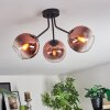 Koyoto Plafoniera, Lampada a sfera Chiaro, Ramato, 3-Luci