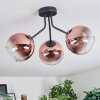 Koyoto Plafoniera, Lampada a sfera Chiaro, Ramato, 3-Luci