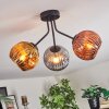 Ripoll Plafoniera, Lampada a sfera Oro, Ramato, Grigio fumo, 3-Luci