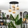 Chehalis Plafoniera, Lampada a sfera 45 cm Ambrato, 5-Luci